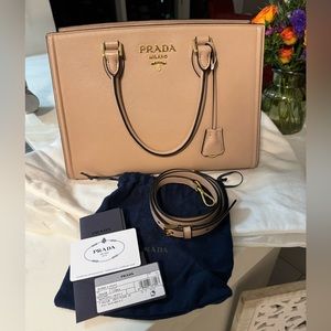 Prada Milano Borsa A Mano 1BA228 Cipria- New Condition